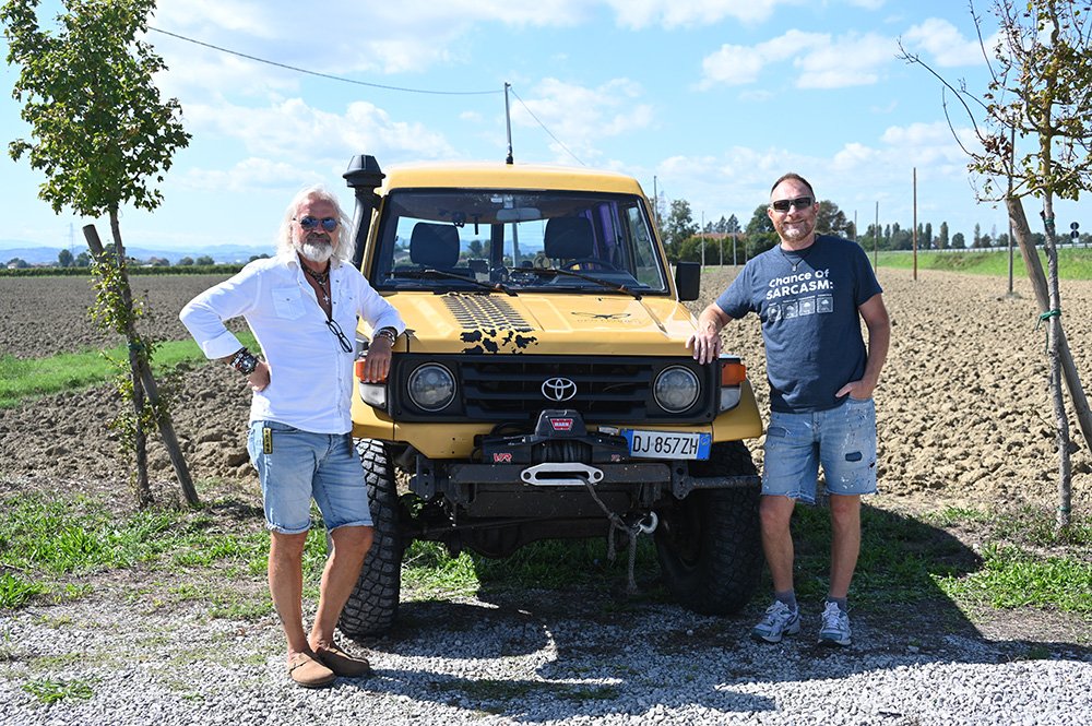 Ivano Guidoreni e Fabio Muleo con il Toyota HZJ78