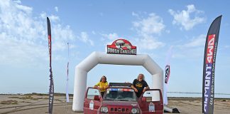 Tunisie Challenge 2025: l’avventura del Suzuki Jimny di Dario e Muriel Dario Reiser e Muriel Campi traguardo Tunisie Challenge 2025